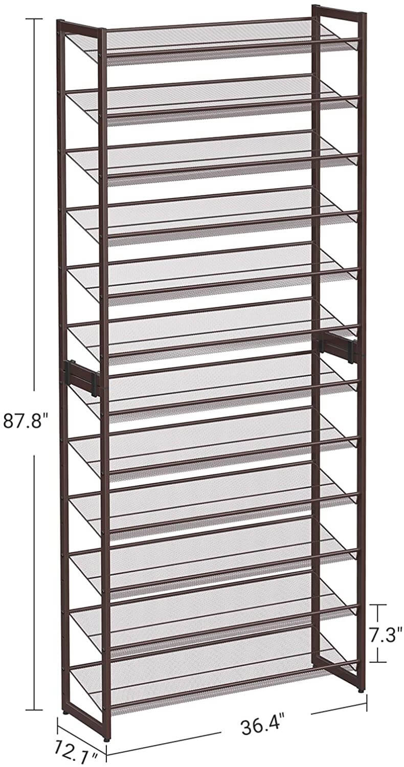 Shoe Rack | 12-Tire | Set of 2 Stackable 6-Tier Shoe Organizers