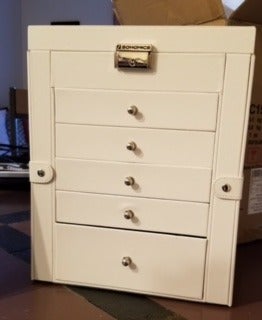 Jewelry Box, 6-Tier Large Jewelry Case with Drawers, Mirror and Lock