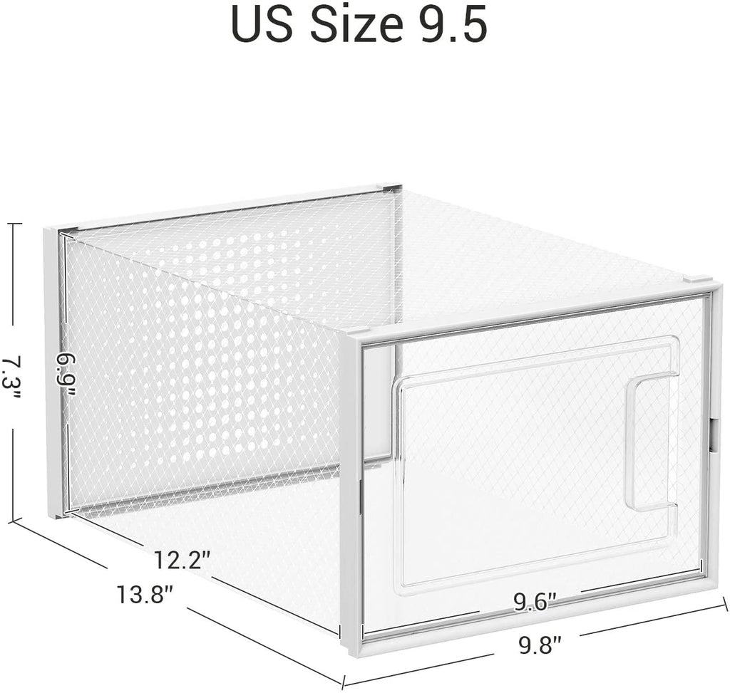 Shoe Boxes, Pack of 18 Stackable Shoe Storage Organizers, Foldable and Versatile for Sneakers