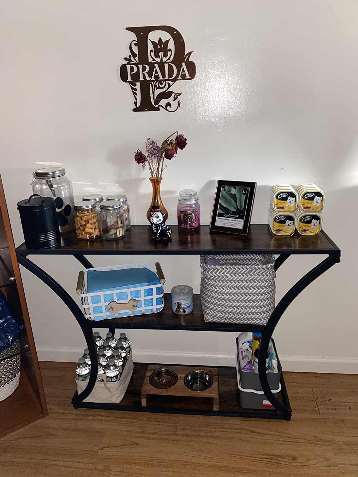 Console Table, Sofa Table, Entryway Table with Curved Frames