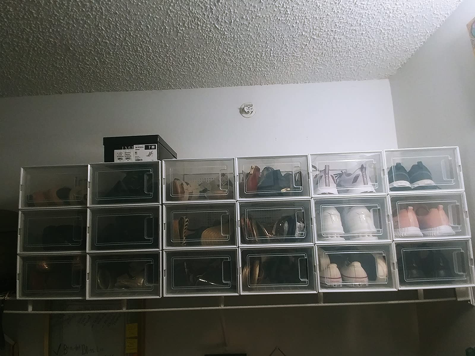 Shoe Boxes, Set of 18 Shoe Storage Organizers, Stackable and Foldable for Sneakers