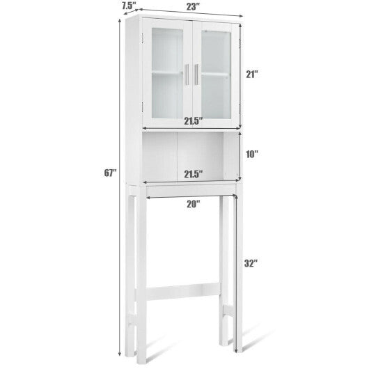 Over the Toilet Bathroom Storage Cabinet with Adjustable Shelf