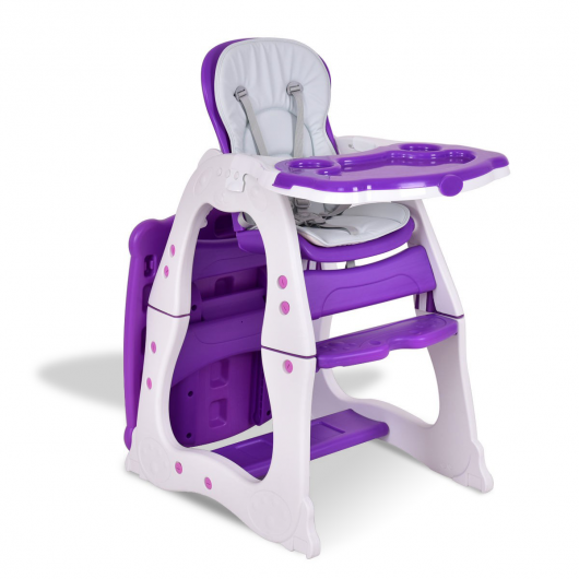 3 in 1 Infant Table and Chair Set Baby High Chair-Blue