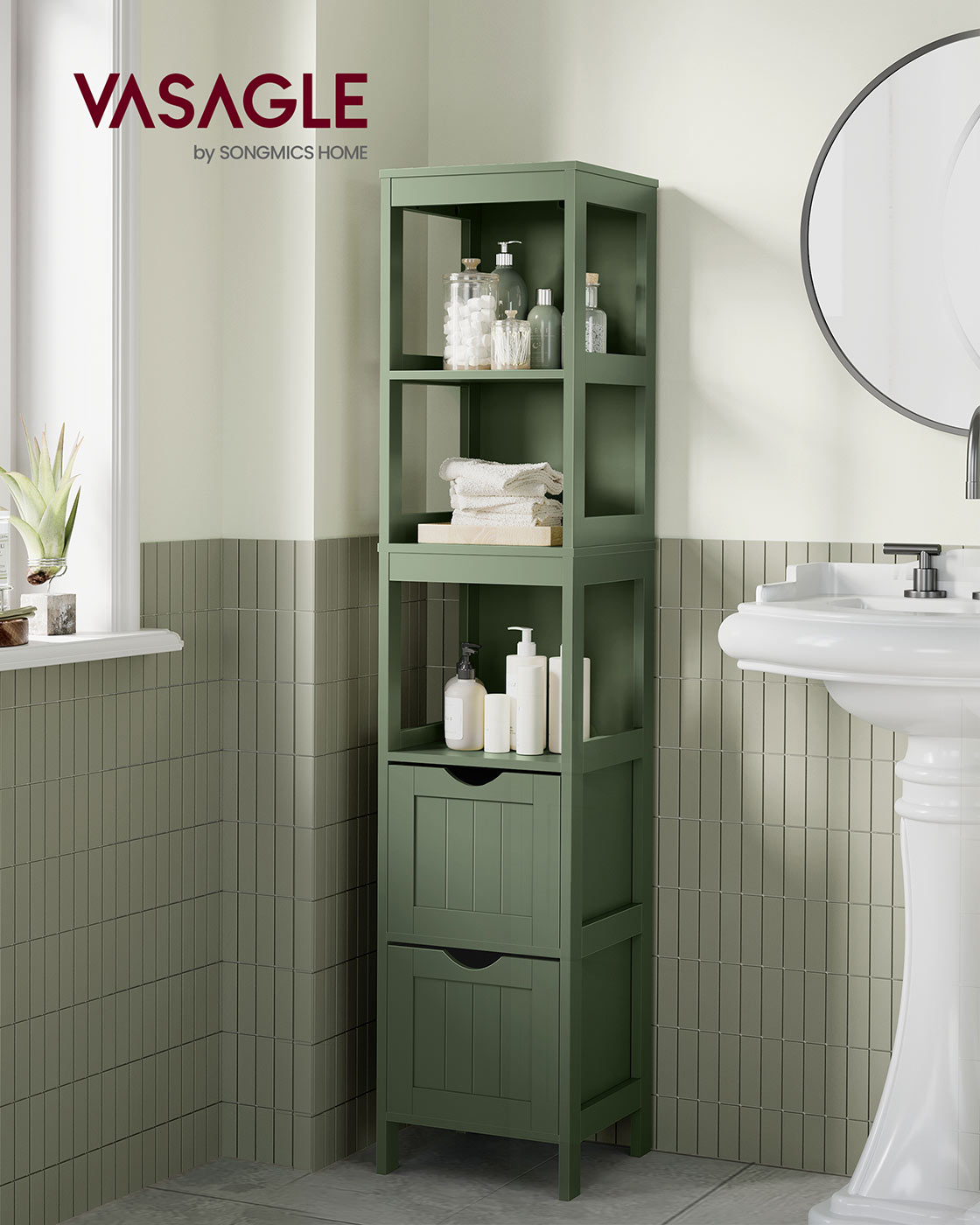 Bathroom Floor Cabinet, Bathroom Storage Organizer Rack Stand