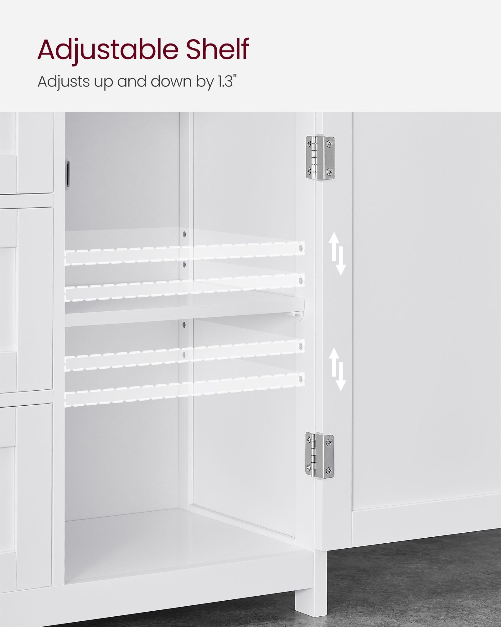 Bathroom Floor Storage Cabinet with 3 Drawers