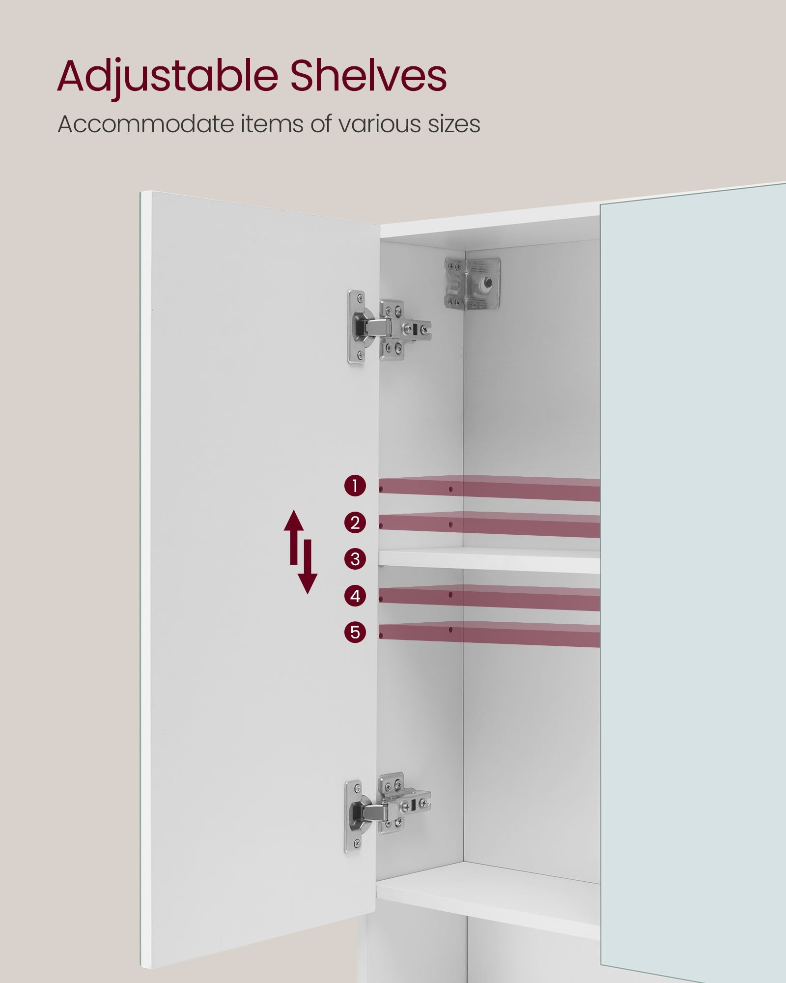 35.4" Wide Bathroom Mirror with Storage