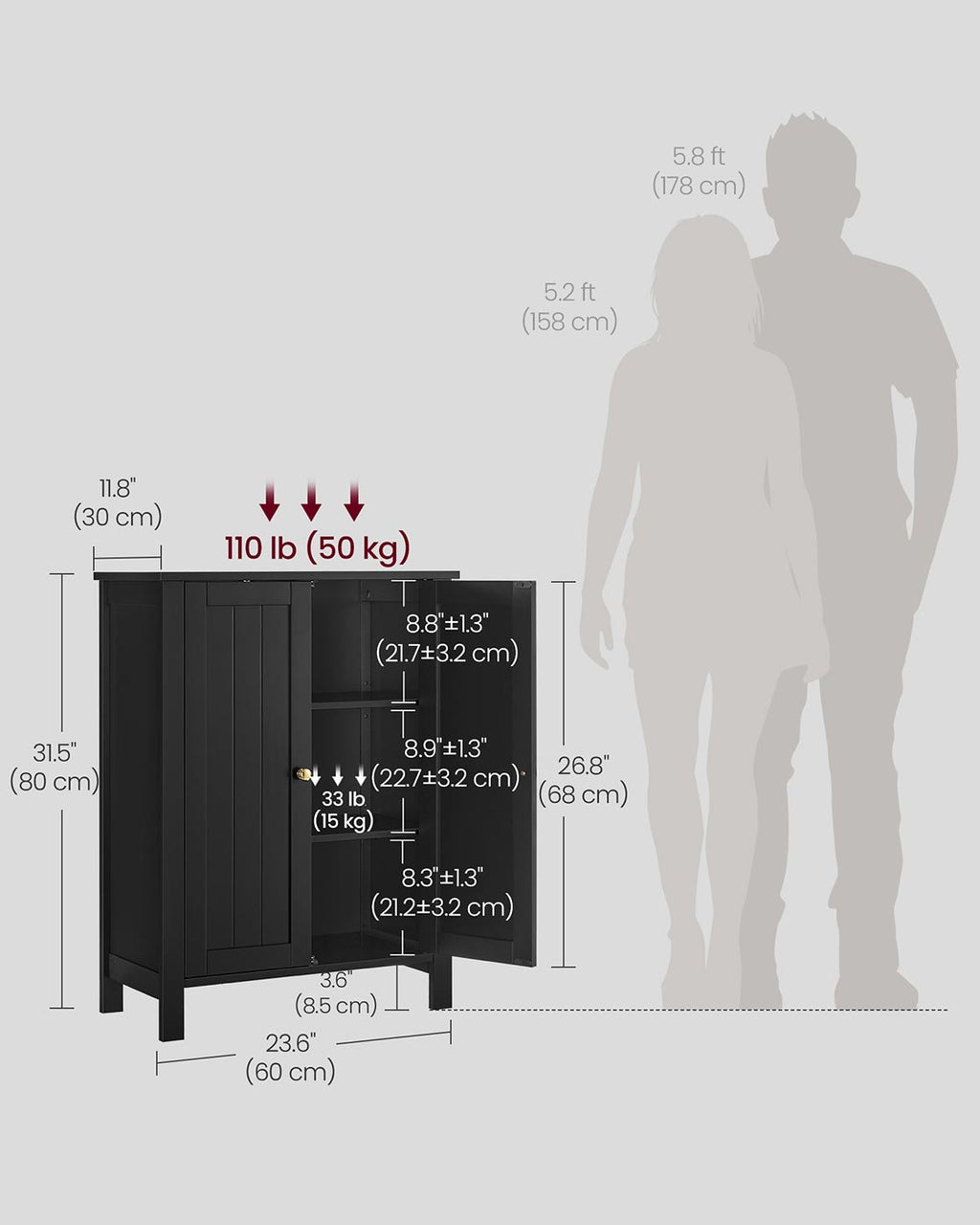 Bathroom Floor Storage Cabinet