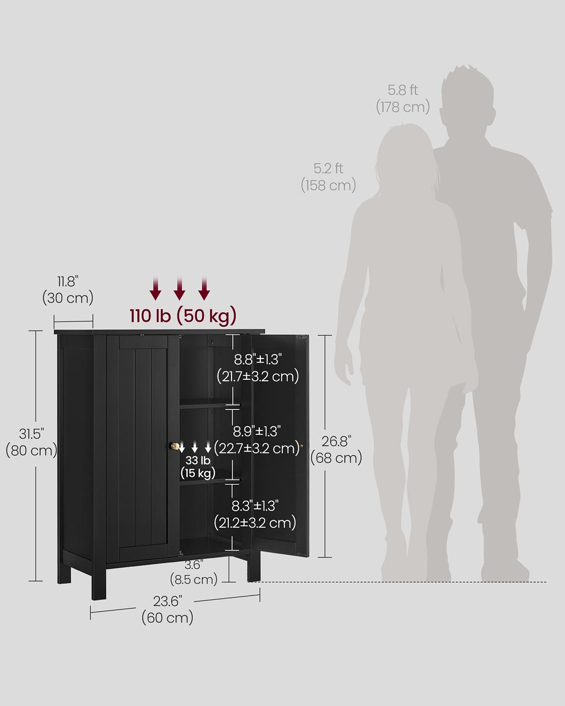 Bathroom Floor Storage Cabinet