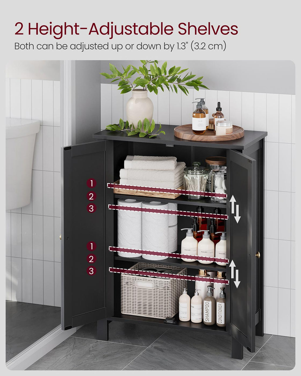Bathroom Floor Storage Cabinet