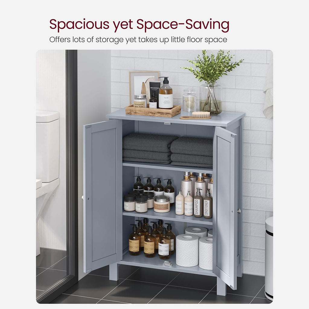 Bathroom Storage Unit with 2 Adjustable Shelves