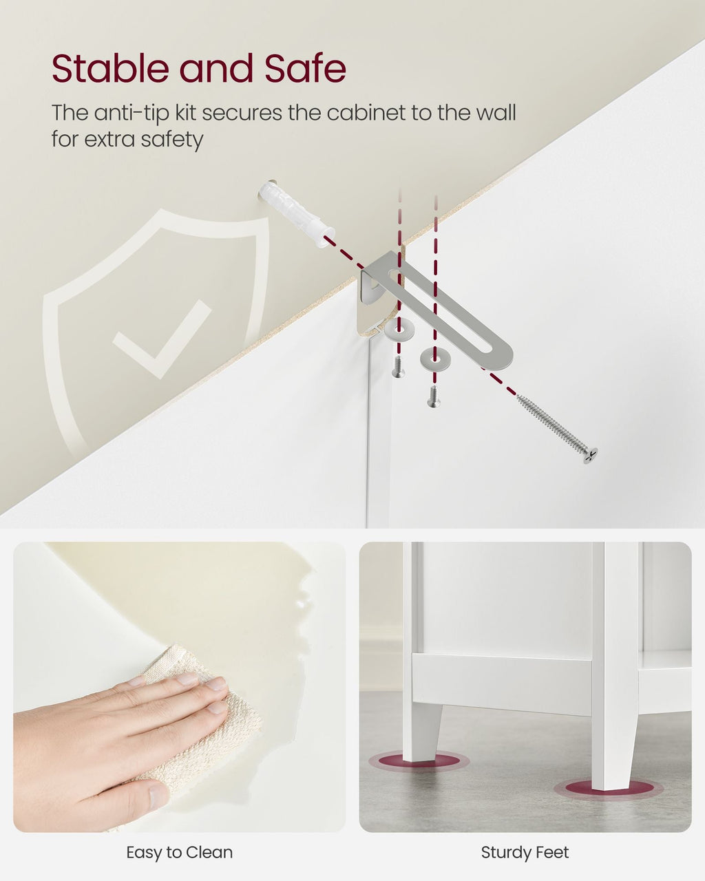 Bathroom Cabinet with 2 Drawers