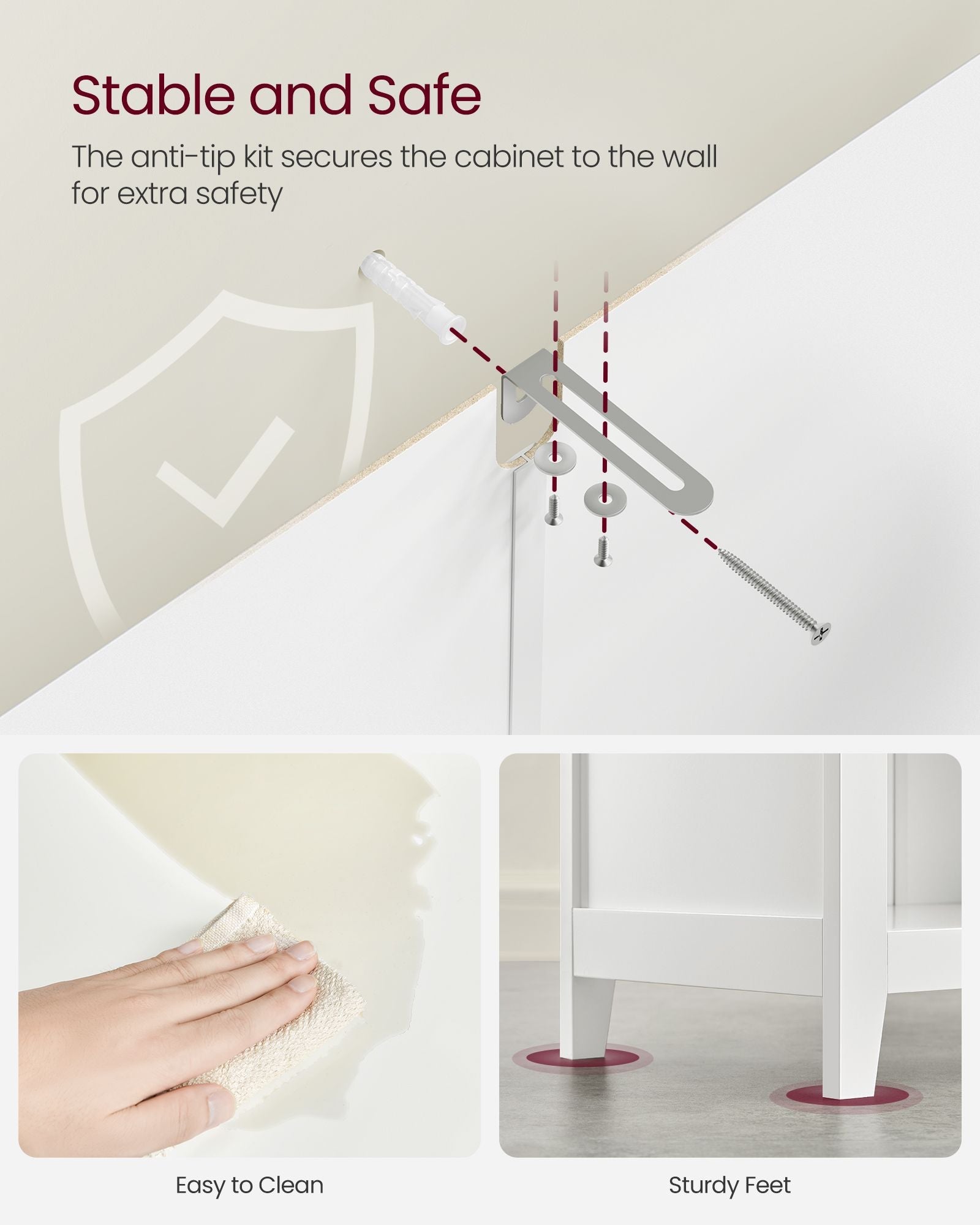 Bathroom Cabinet with 2 Drawers