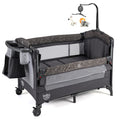 5-in-1 Bedside Bassinet with Diaper Changer and Mattress-Gray