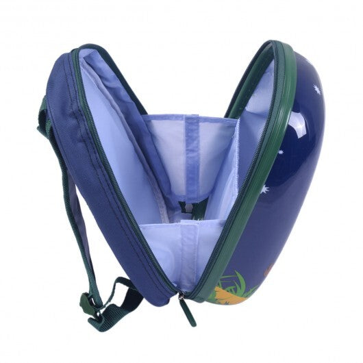 2 Pieces 12 Inch and 16 Inch Kids Carry on Suitcase Rolling Backpack School Luggage Set-Elephant - Color: Dark Blue