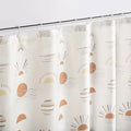 72-inch Cream White Orange Sunset Bohemian Pattern Shower Curtain
