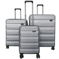 3-Piece Hardside Luggage Set 20/24/28 Inch Lightweight Hardside Suitcases-Gray