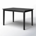 Farmhouse 32 x 48 inch Dining Table in Black Wood Finish