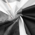 72"W x 78"H Black White Hexagonal Pattern Polyester Shower Curtain