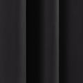 52 x 63 inch Solid Black Thermal Blackout Curtain Panels - Set of 2