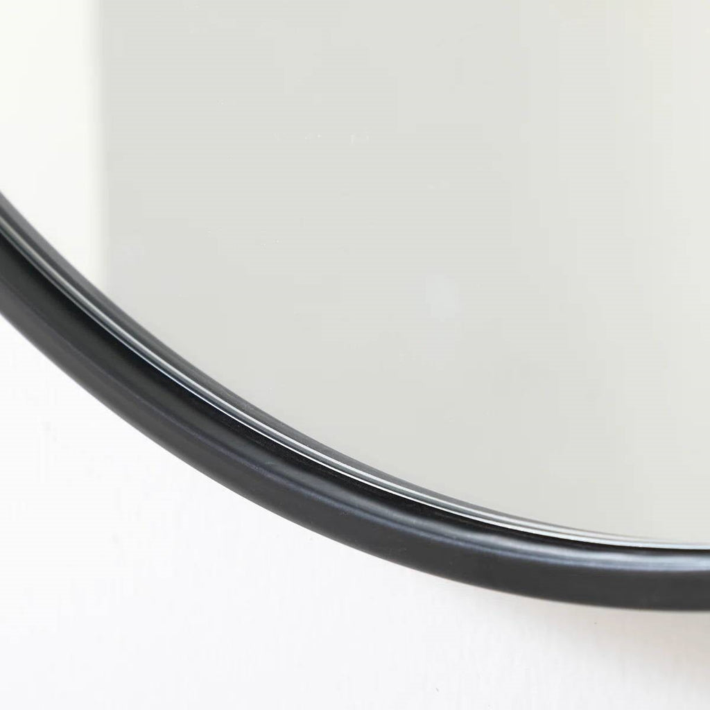 Round 36-inch Wall Mirror in Black - Living Room Bedroom Accent Bathroom Mirror
