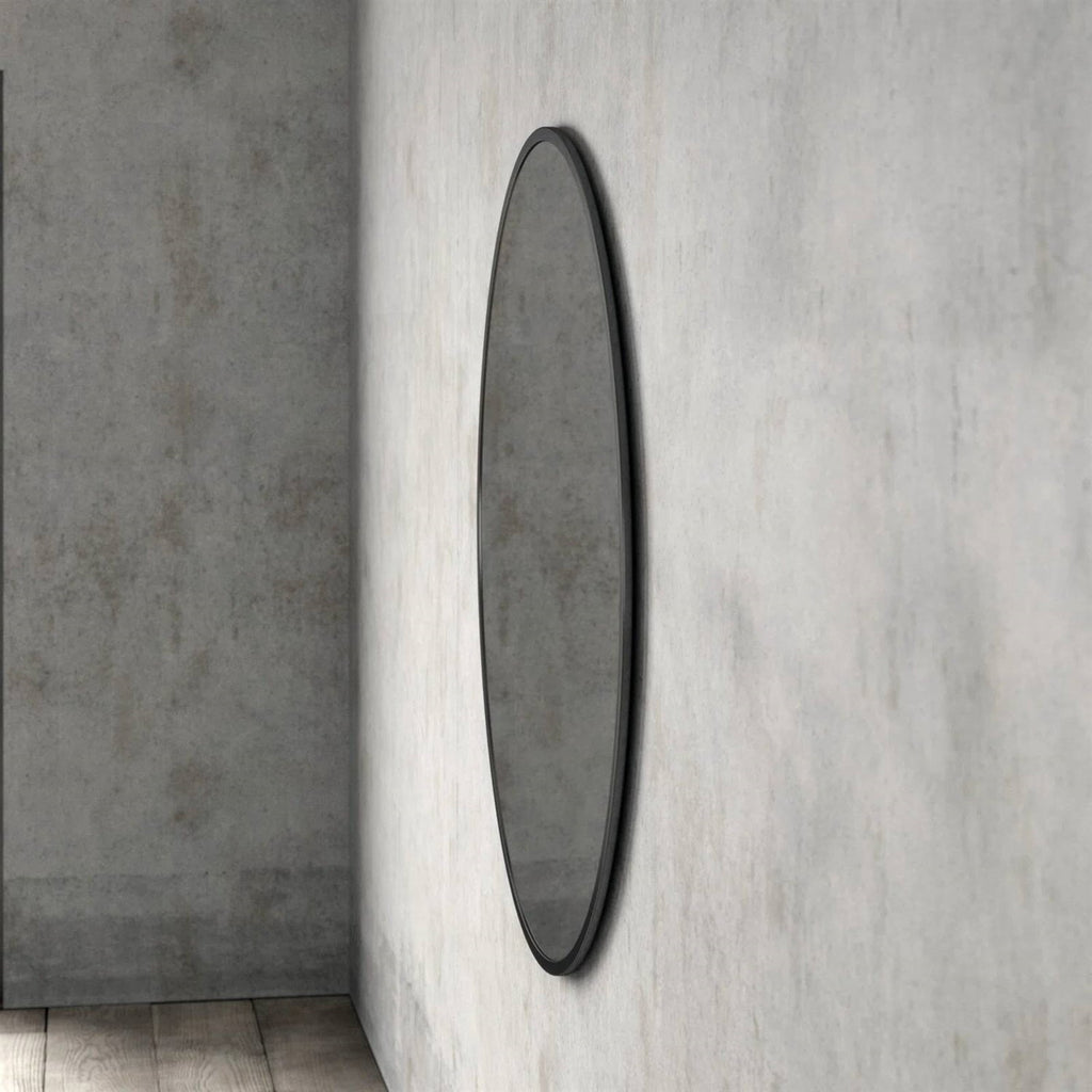 Round 36-inch Wall Mirror in Black - Living Room Bedroom Accent Bathroom Mirror