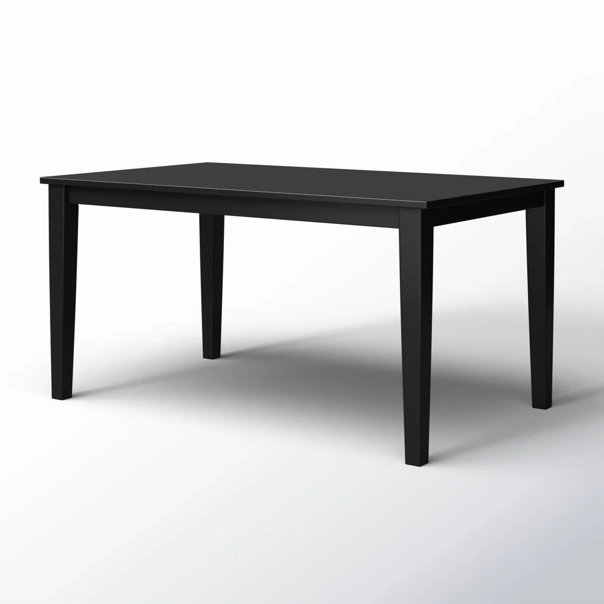 36 x 60 inch Rectangular Dining Table in Black Wood Finish