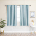 52 x 54 inch Solid Light Blue Thermal Blackout Curtain Panels - Set of 2