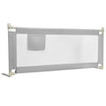 76.8  Inch Baby Bed Rail with Double Safety Child Lock-Gray - Color: Gray