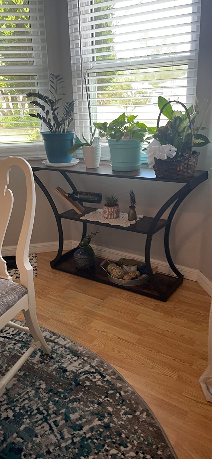 Console Table, Sofa Table, Entryway Table with Curved Frames