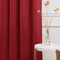 52 x 96 inch Solid Red Thermal Blackout Curtain Panels - Set of 2