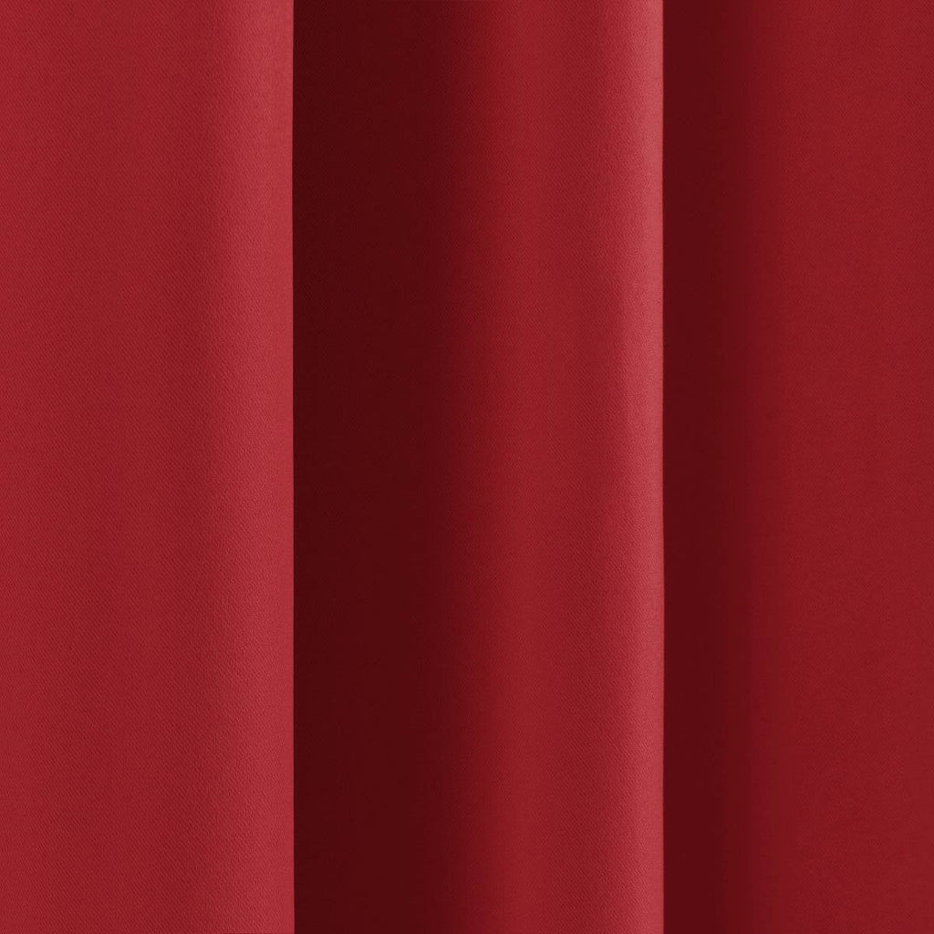 52 x 96 inch Solid Red Thermal Blackout Curtain Panels - Set of 2