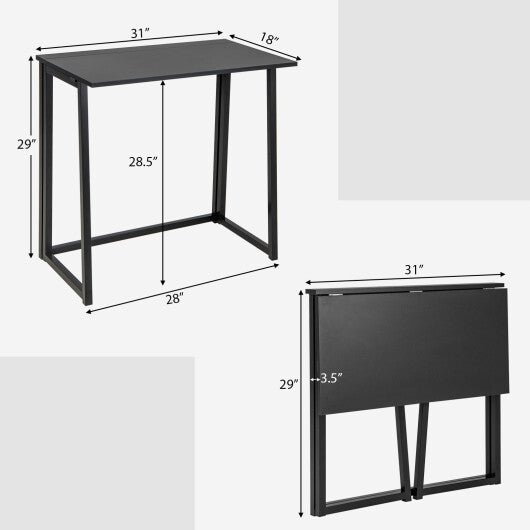 31 Inch Space-saving Folding Computer Desk for Home Office-Natural