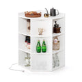 3-Tier Corner Cabinet with Charging Station for Bedroom-Natural