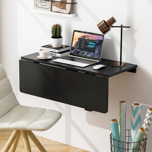 31.5 x 23.5 Inch Wall Mounted Folding Table for Small Spaces-White