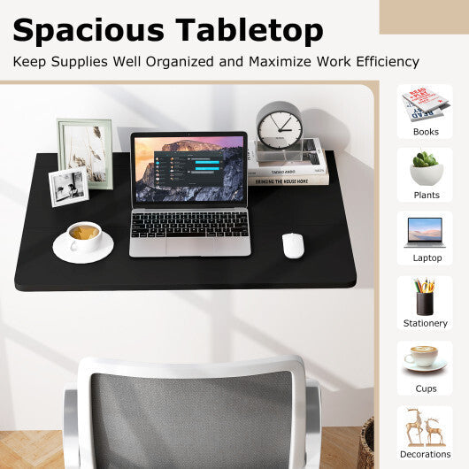 31.5 x 23.5 Inch Wall Mounted Folding Table for Small Spaces-White