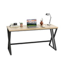 59 Inch Computer Desk with Heavy-duty Metal Frame and Crossbar-Gray