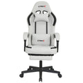 Ergonomic Video Game Chair with Headrest for Home Office-Gray