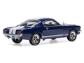 1965 Shelby GT350 Dark Blue Metallic with White Stripes 1/43 Diecast Model by IXO Models