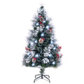 7 FT Flocked Christmas Tree with 8 Lighting Modes