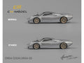Pagani Huayra Codalunga Silver Metallic with Sunroof and Extra Wheels 1/64 Diecast Model Car by CM Model