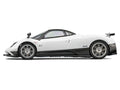 Pagani Zonda F Pearl White with Black Top 1/64 Diecast Model Car by CM Model