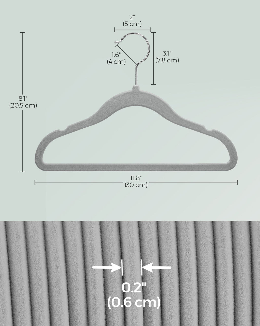 50 Pack Kids Hangers for Closet