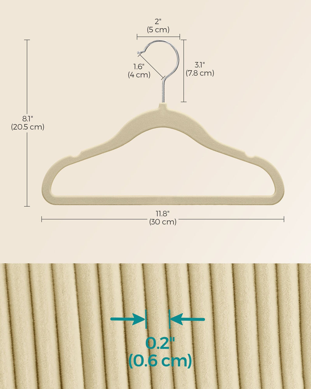 50 Pack Kids Hangers for Closet