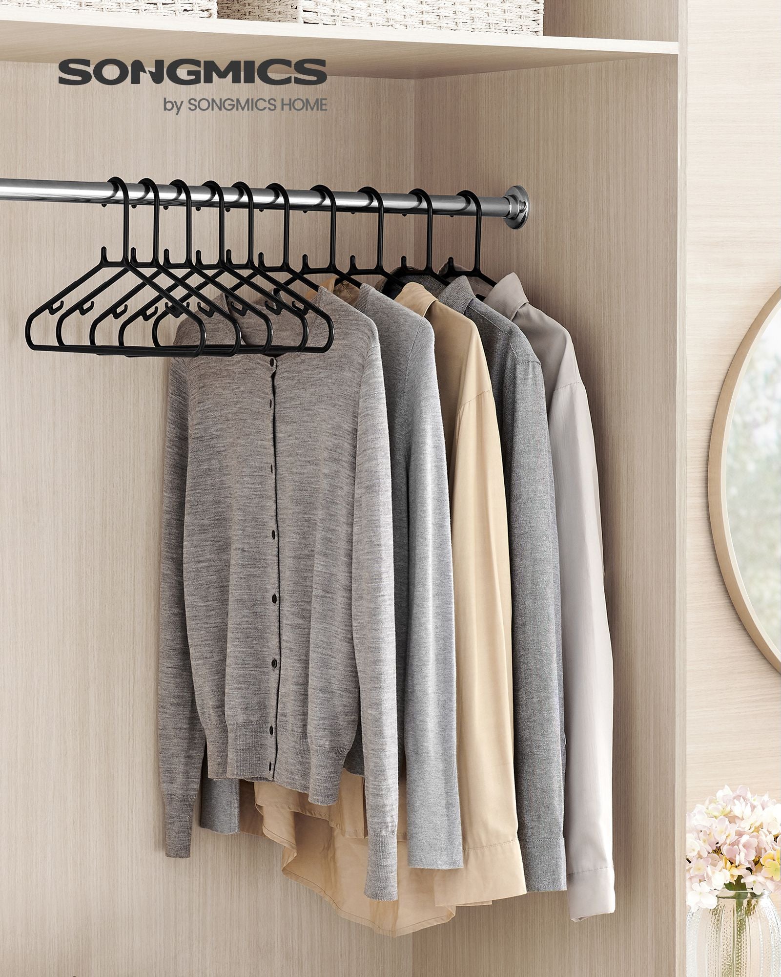 50-Pack Plastic Clothes Hangers