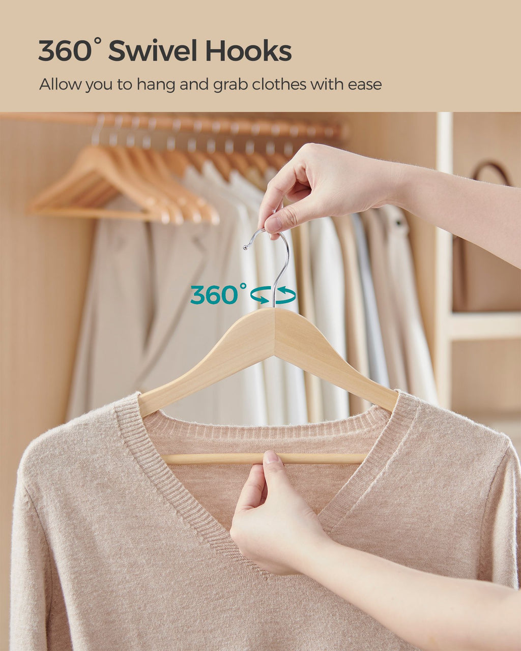 12-Pack Wooden Coat Hangers