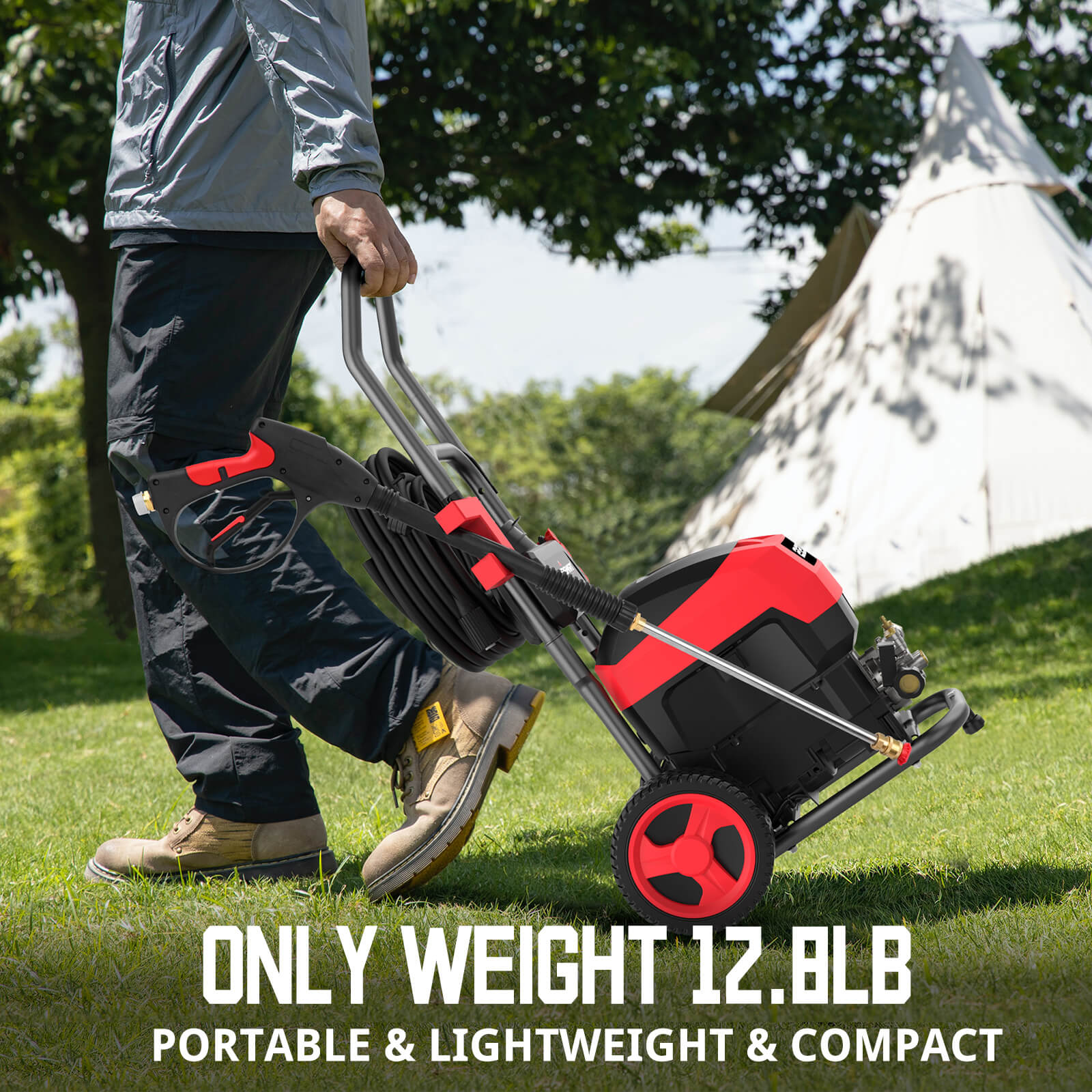 180PSI 1.2GPM Electric Pressure Washer DB1001-W