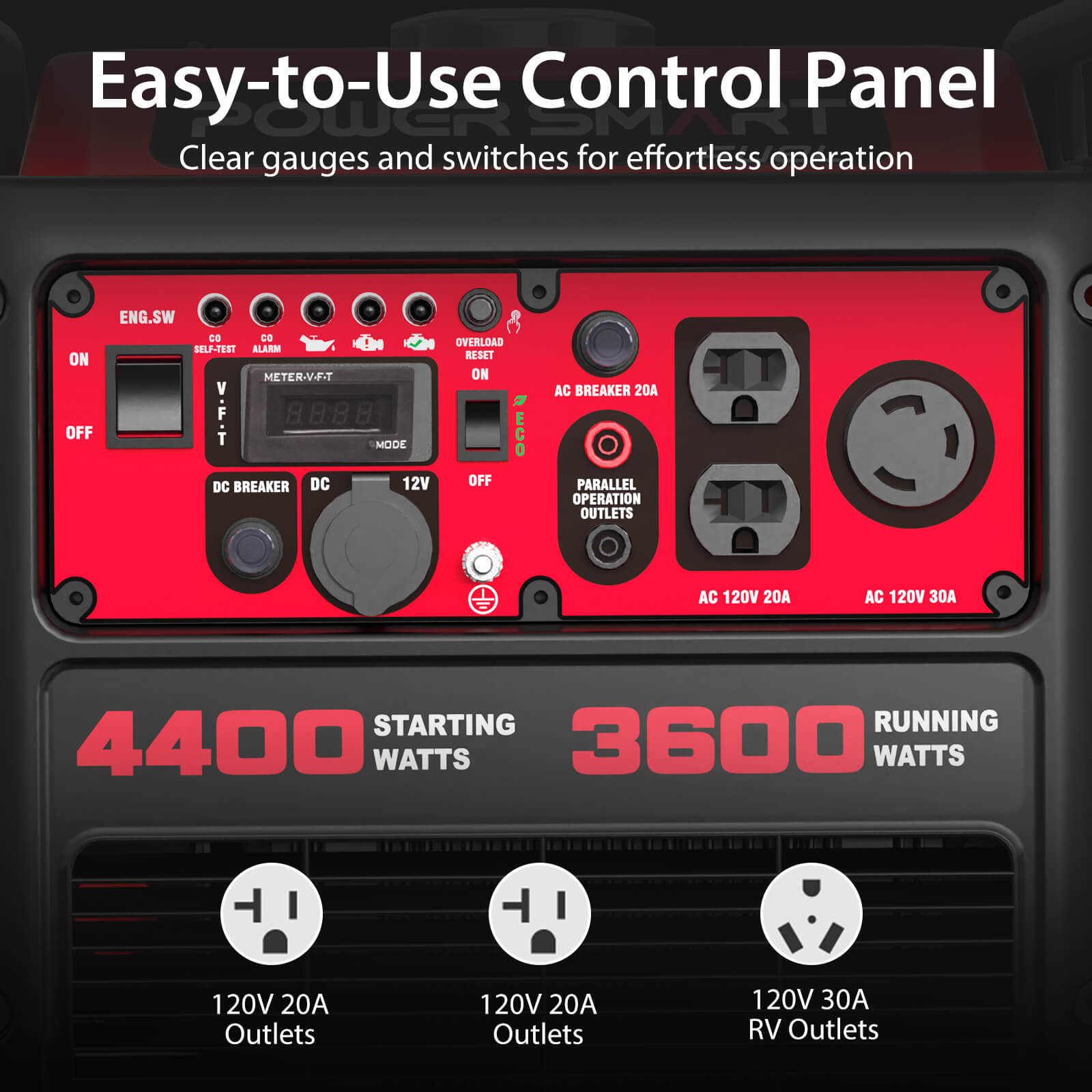 Preorder: 4400W Open Frame Inverter Generator w/ CO Alert DL5040-W