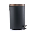 Elama 3 Gallon Stylish Grey and Copper Soft Pedal Office, Kitchen and Bathroom Trash Bin