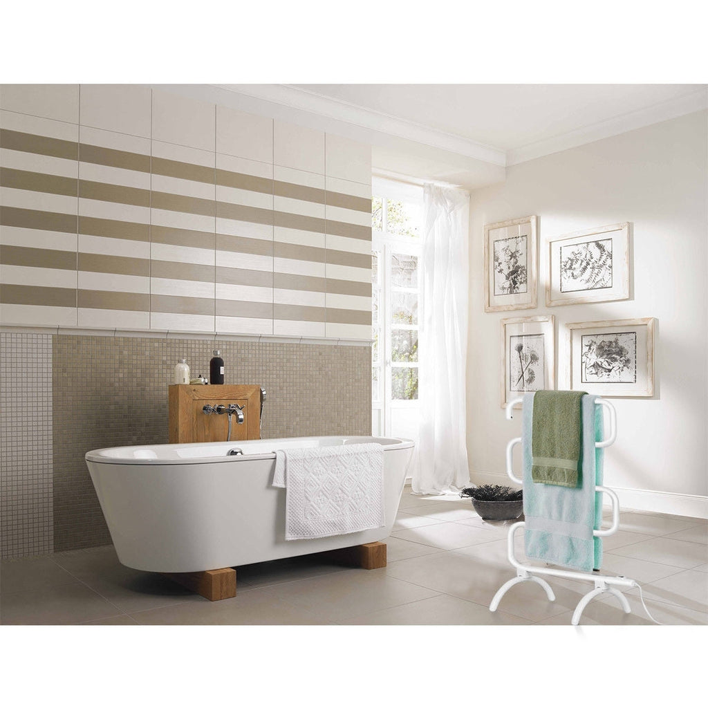 100W Electric Towel Warmer Drying Rack - Color: White