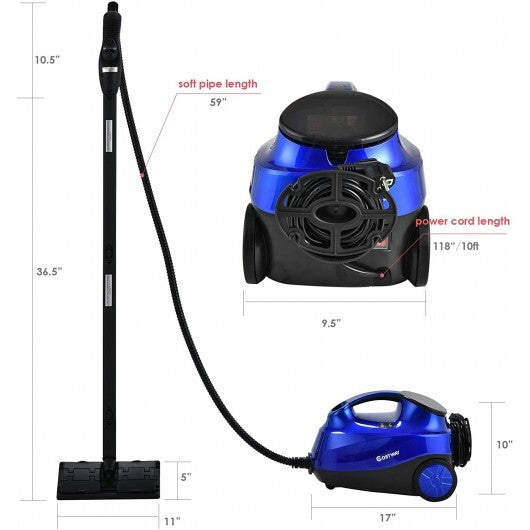 2000W Heavy Duty Multi-purpose Steam Cleaner Mop with Detachable Handheld Unit-Red